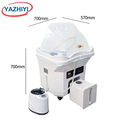 YAZHIYI Constant Temperature Head Spa Machine Water Circulation Steamer Transparent Dome Silent Casters Salon Equipment