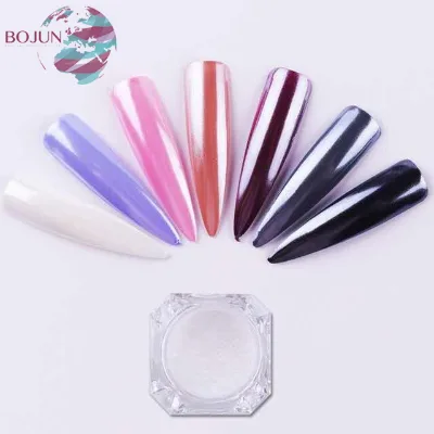 White Chrome Nail Powder Nail Polish Powder Transparent Nail Pigment