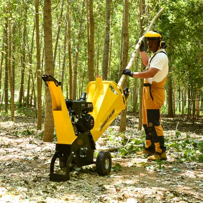 AUSTTER 6.5HP LONCIN Gasoline Engine Power Small Wood Chipper For sale