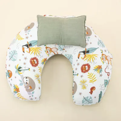 High Quality Cotton Printed Fabric Feeding Pillow With Breathable Comfortable Pillowcase