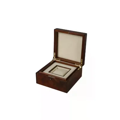Custom Single Watch Wooden Box, High Gloss Wood Flip Lid Watch Storage Case, Custom Logo Size Luxury Watch Gift Packaging Box