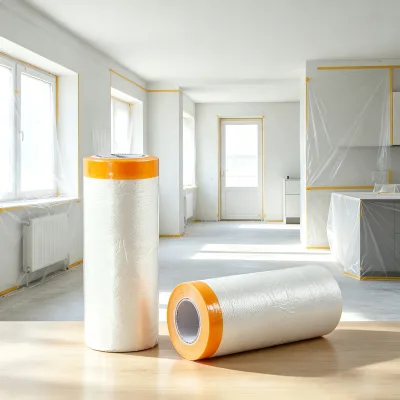 Disposable Pre Taped Masking Film Paint Isolation Protective Film for Decoration Spraying Hardware Tool Kit