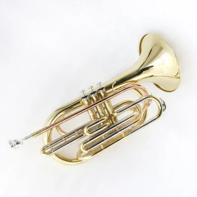 High Quality and Advanced Level Gold Marching Trombone for Sale With Case and Accessories Marching Trombone