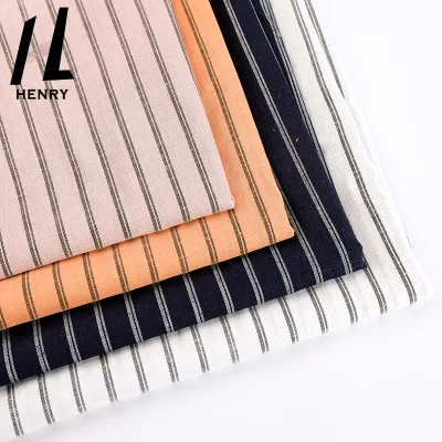 Henry Textile Factory Direct High Quality Striped Linen & Cotton Fabric for Clothing