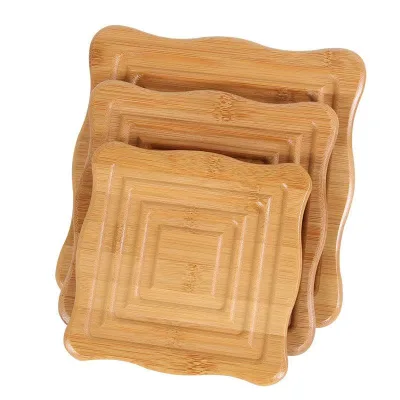 Creative Bamboo Insulation Mat High Table Mat for Household Bowl Plate Casserole Place Mats