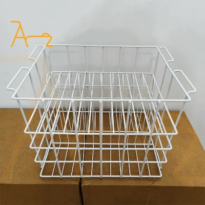 Customizable Wire Dipped Iron Plastic Plate Storage Basket Drain Basket Rack Dishwasher Specific Cleaning Frame