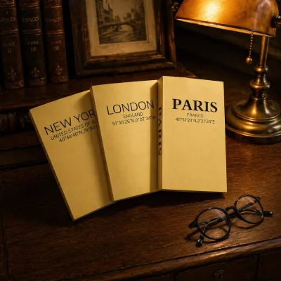 Premium Golden Faux Decor Book Gift Box City Letter Series Ornament Housewarming Desktop Decor Present