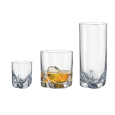 ELIYA Europe Style Tempered Glass Wine Glasses Collins Cups Transparent Clear Machine Pressed 100-300ml Capacity Free Shipping