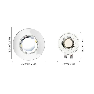Ready to Ship Diamond Shape Ball Marker with Magnetic Hat Clip and Independent Packing,Gift for Golfers