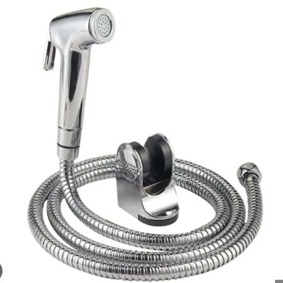 Industrial Handheld Shower Head Douche Toilet Bidet Spray Wash Jet Shattaf CR Black Rubber Hose High Temperature Resistance