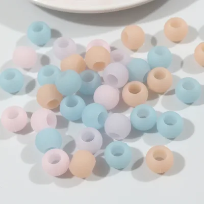 High Quality Colorful Round Silicone Beads Hair Beads for Kids Diy Hair Accessories