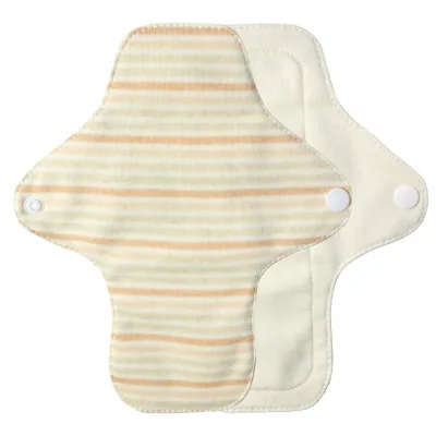 Organic Cotton Reusable Sanitary Pad 20cm Washable Leakproof Menstrual Cloth Pad with Snaps for Women