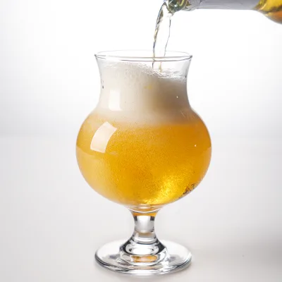 Wholesale Best Price Modern Tulip Beer Steins Transparent Lead-Free Eco-Friendly Glass Sublimation Mugs Shot Glasses for Wine