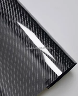 Carbon Fiber Vinyl Wrap 7.5Mil TPU PET Car Paint Color 3D Satin Black PPF Car Film for New Energy Vehicles