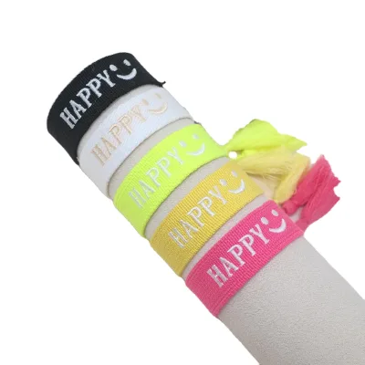 Bohemian Adjustable Beach Embroidery Embroidered Letter Name Happy Boho Tassel Jewelry Women Friendship Bracelets Lucky Gift