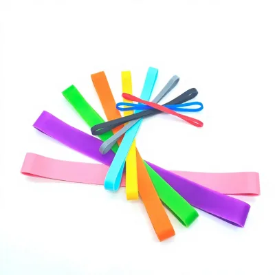 Bestseller High-Elastic Silicone Strap Eco-Friendly Skin-Friendly Tie/Band in Purple Pink Green Black White Blue Grey