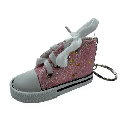Spot Can DIY Handmade Creative Key Rinq Dog Keychain Converse Shoe Style Mini Canvas Shoe Keychain for Fashion Gifts
