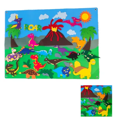 Reusable Kids Educational Felt Story Board Kit Hanging Storytelling Toys Birthday Gift for Boys and Girls