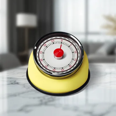 Retro 60 Minute Countdown Timer Round Kitchen Cooking Metal Ring Mechanical Counter Alarm Clock