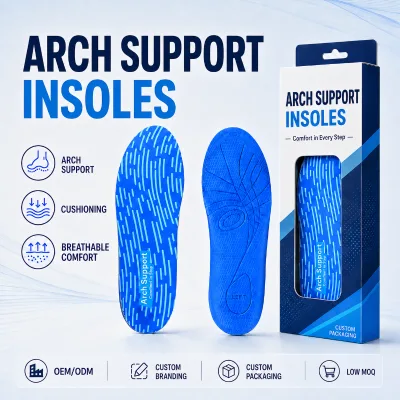 Custom Insole Manufacturer Men Plantar Fasciitis High Arch Support Eva Foam Shoes Insoles Arch Support Orthopedic Insoles