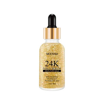 24k Gold Skin Serum Korea for Skin Revitalizing and Lightening Private Label 24k Serum Gold