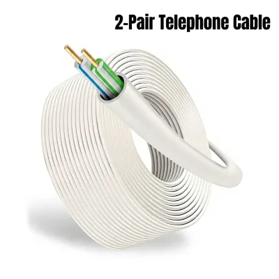 Factory Price 2-Core Telephone Cable Wire Voice Transmission Cable, Communication Wire, Indoor Telephone Cable