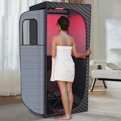 Custom Logo Portable Spa Sauna Tent Wet Dry Steam Far Infrared Control Panel Sauna Box for Home