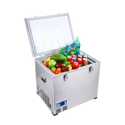Portable Electric Cooler Box 12V 240V 35 Liter Capacity Temperature Control Car Fridge Compressor Side-by-Side Plastic New