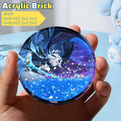 Personalised Clear Acrylic Art Block Custom UV Printed Animation Character Desktop Ornament for Hobbyist Gift