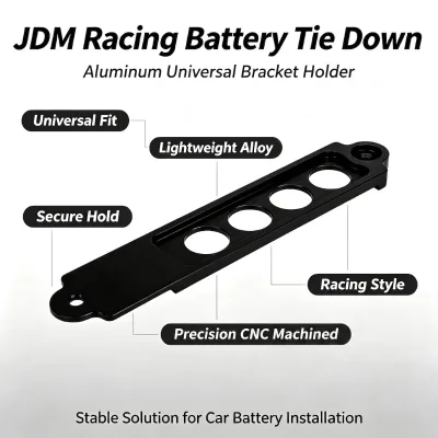 JDM Racing Culture Long JDM Aluminum Universal Racing Battery Tie Down Bracket Holder