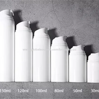 Wholesale 30ml 50ml 80ml 100ml 120ml 150ml airless lotion pump bottles PP White airless pump