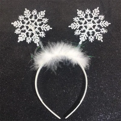 Snowflake Headband Christmas Party Headwear Creative Headband for Kids