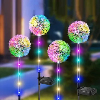 High Quality Good Selling Outoors Pathway Landscape Garden Light Solar Dandelion Flower Ball Light