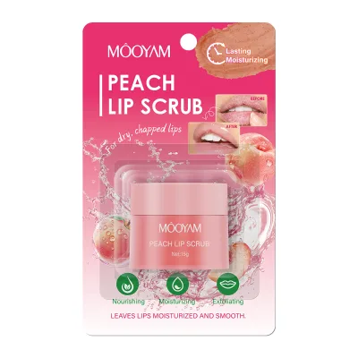 Peach Lip Scrub Moisturizer for Lip Area Lip Wrinkle Reducing Moisturizer Exfoliating Hydration and Gentle Exfoliation.
