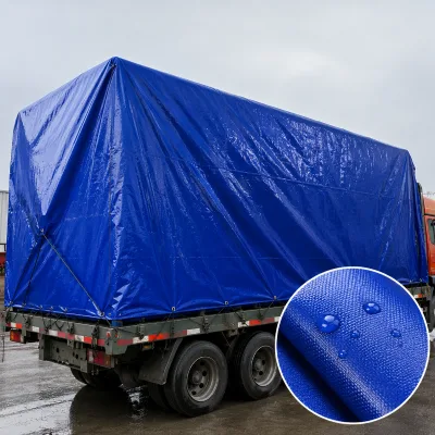 Waterproof PE Tarpaulin with Reinforced Grommets for Truck Cargo Cover Tent Camping and Outdoor Protection