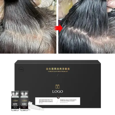 White to Black Hair Serum Treatment Moisturizing Repair Polygonum Multiflorum Herbal Liquid Hair Blackening
