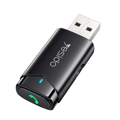 YAU40 Yesido BT5.0 Stable Transmission Double Blind USB Port Support TF Card Playback USB BT Transmitter for Car