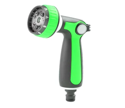Garden Hose Nozzle Heavy Duty,Metal Water Hose Nozzle with 10 Spray PatternsThumb Control on Off Valve for for Lawn