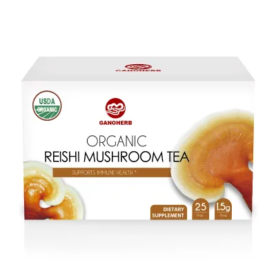 GANOHERB Free Organic Herbal Tea Samples Lingzhi Tea With Mushroom Powder Herbal Health Teas
