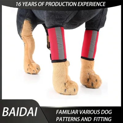 Dog Leg Knee Protectors Dual Front-leg Guards Post-operative Rehabilitation Care Sleeves Model Set HJ04-15 for Medium/Large Dogs