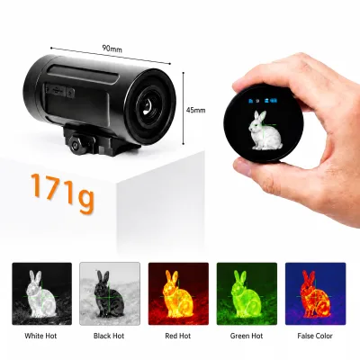 Handheld Thermal Monocular 256x192 9.7mm Lens 50Hz 500m Detection Range 1.66in Screen IP66 Waterproof for Hunting Outdoor