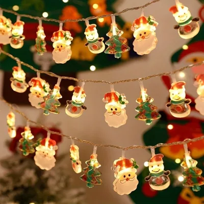 Hot-Selling Indoor LED Christmas Tree Light Gold Metal Ornaments for Decoration Waterproof Plastic Sublimation Technique