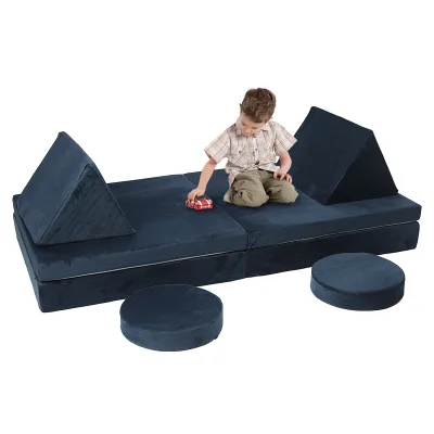 Navy Blue Sectional Supplier Custom Model New Soft Couch Living Room Sofas Set Home Modular