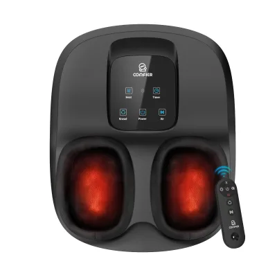 Air Compression Kneading Heating Foot Massage With Remote Controller Foot Massage Ball Bearing Massager