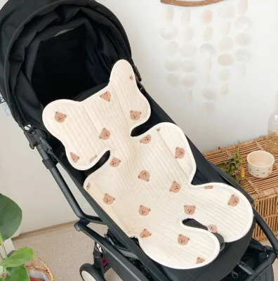 OEM ODM Baby Stroller Liner Breathable Soft Cotton Newborn Car Seat Cushion Seat Pad Infant Pushchair Mattress Mat Kid