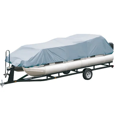 High Quality Customized Universal Fit Waterproof Polyester Boat Cover for Trailerable Boat 210D Oxford Fabric