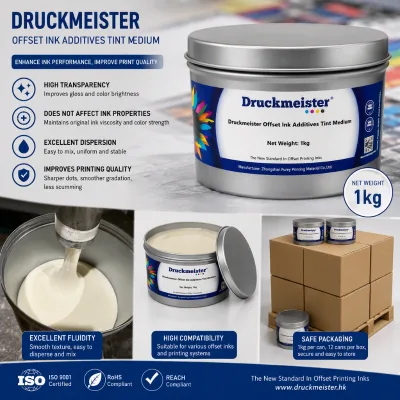 Druckmeister Offset Ink Additives Tint Medium High Transparency Easy to Mix Does Not Affect Ink Properties