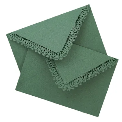 Custom Colored Vintage Hollow Lace Envelopes Gift Packing Envelope Luxury Wedding Invitation Card Envelope
