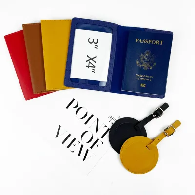 Waterproof Pu Leather Passport Holder for Women & Men, Custom Rfid Blocking Travel Card Wallet Passport Cover