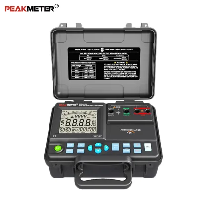 Whole-selling PEAKMETER MS5215 Digital Insulation Resistance Teseter Megohmmeter Resistance test 5KV Auto Calculate PI  DAR